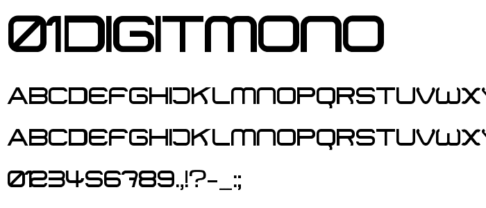 01 DigitMono font